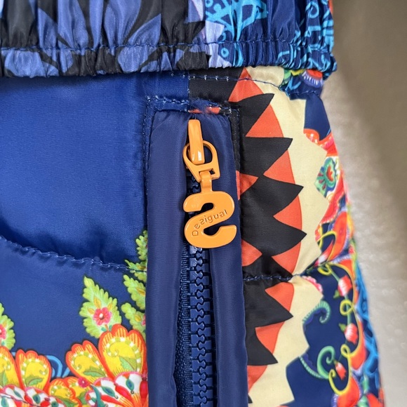 Desigual floral boho puffer jacket. Girls 11/12. Fits. x-small woman - Picture 6 of 8